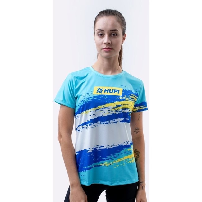 Camiseta Feminina HUPI Munique, Cor: AZUL/BRANCO, Tamanho: G Azul