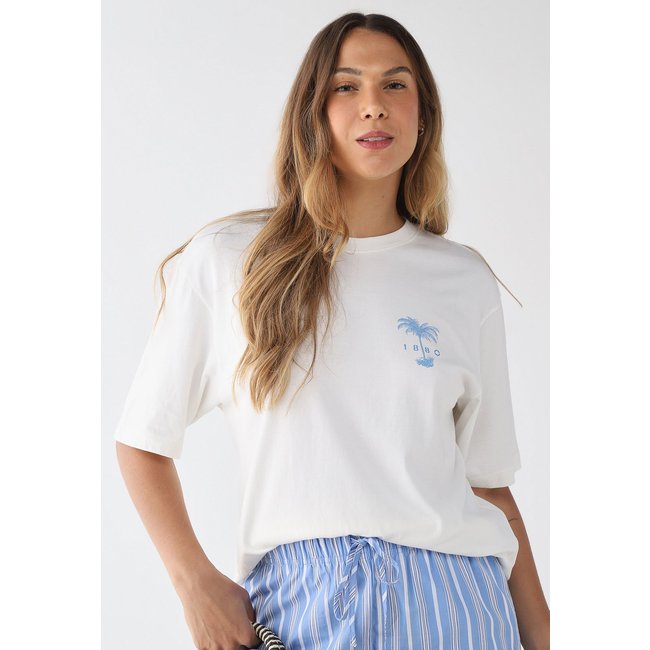 Camiseta Feminina Hering Estampa Palmeira Branca