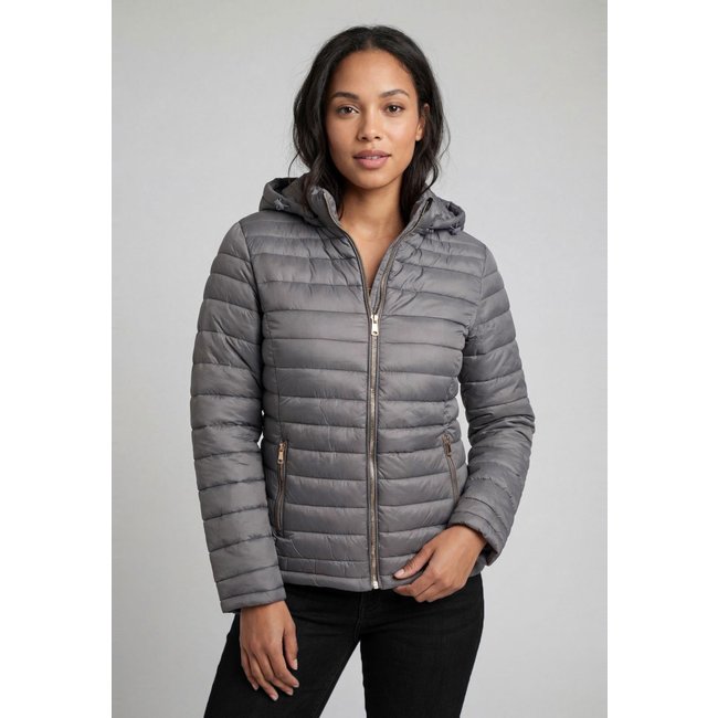 Jaqueta Feminina Facinelli Bicolor Cinza
