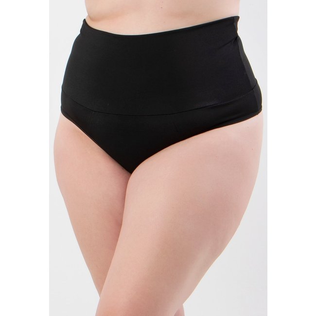 Calcinha Modeladora Diluxo Cintura Alta Cinta Lingerie Plus Size Compressão Preta