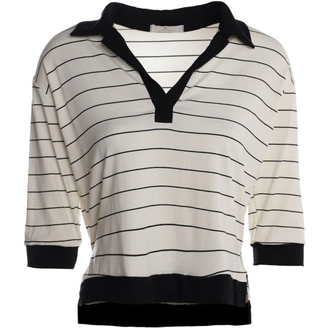 Blusa Manga 3/4 Autentique Feminina OFF WHITE/OFF WHITE/PRETO