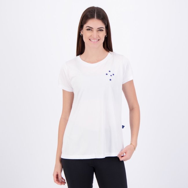 Camisa Cruzeiro Basic Feminina Branca