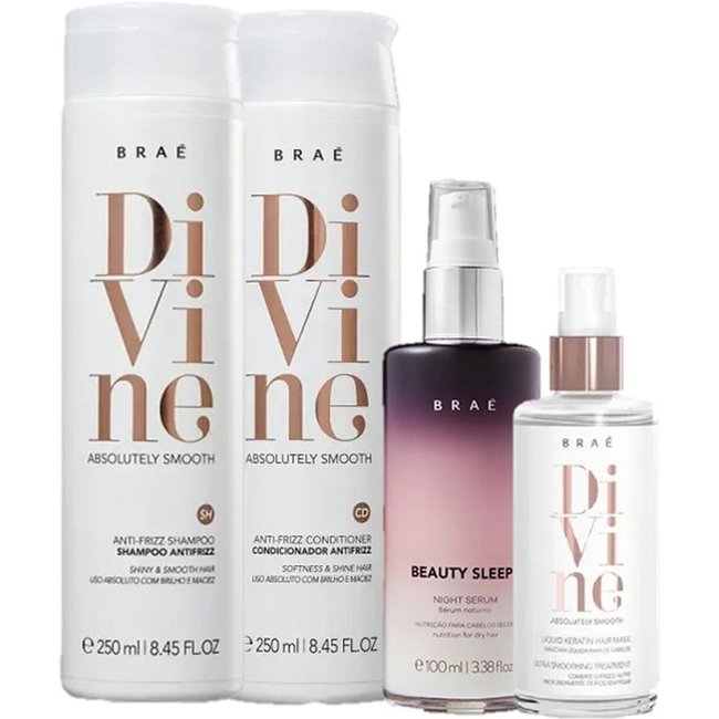 Brae Divine Duo 250ml Queratina Liquida 60ml e Beauty Sleep 100ml