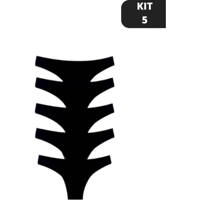 Kit 5 Calcinhas Básicas Diluxo Tanga Sortido