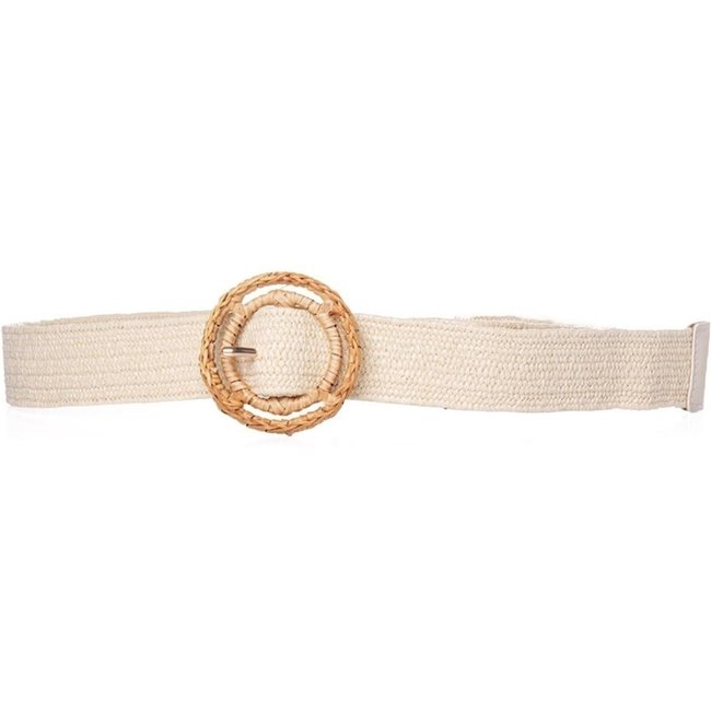Cinto Elástico Feminino Pixolé Off White Incolor