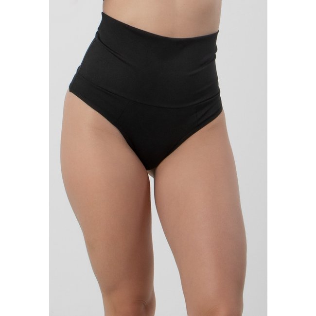 Kit 3 Calcinhas Cinta Linha Noite Modeladora Cós Alto Seca Barriga Pretas