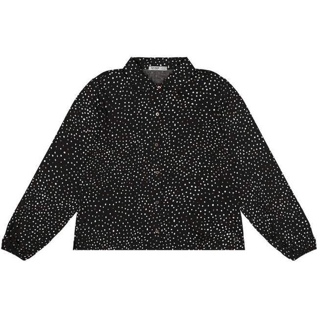 Camisa Plus Size Manga Longa Secret Glam Preto