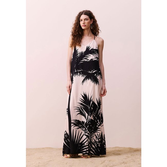 Vestido CaCay Longo Bordado Guippier Costas Off-White