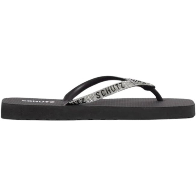 Chinelo Feminino Schutz com Strass S22295001 Schutz Preto