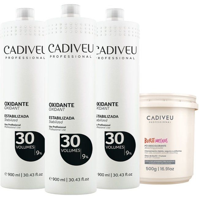 Kit Cadiveu Professional Oxidante 30v Extra e Buriti Mechas (4 produtos)