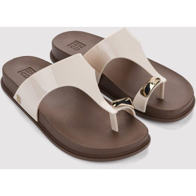Chinelo Slide Feminino Zaxy Buzz Off-white