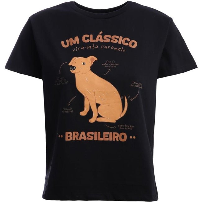 Blusa Vira-lata Caramelo Autentique Feminina PRETO