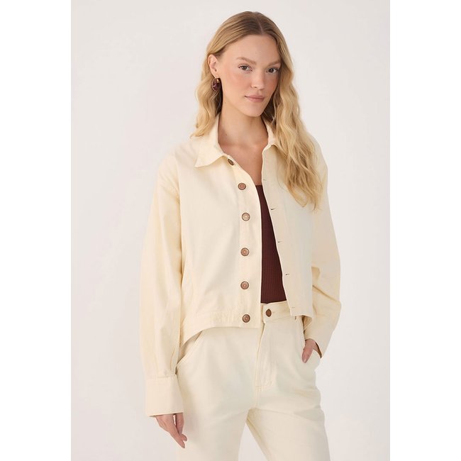 Camisa Sarja Dress To Reta Assimétrica Amarela