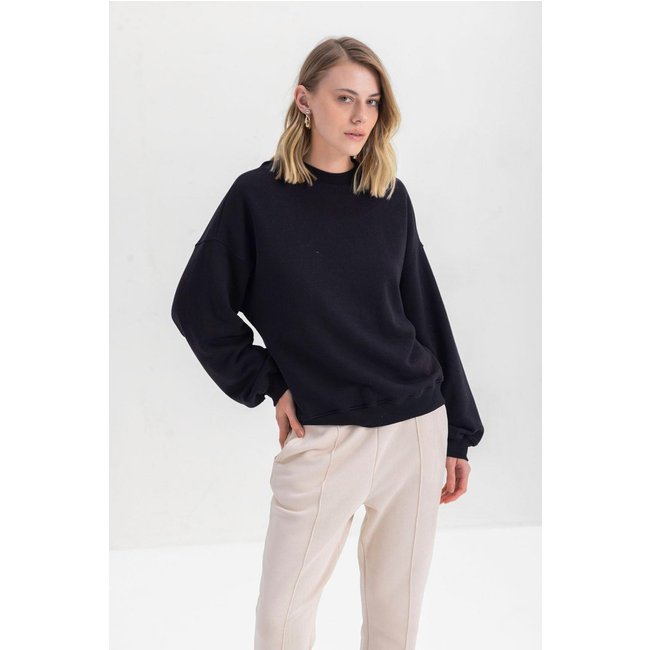 Blusão feminino moletom Essendi Preto