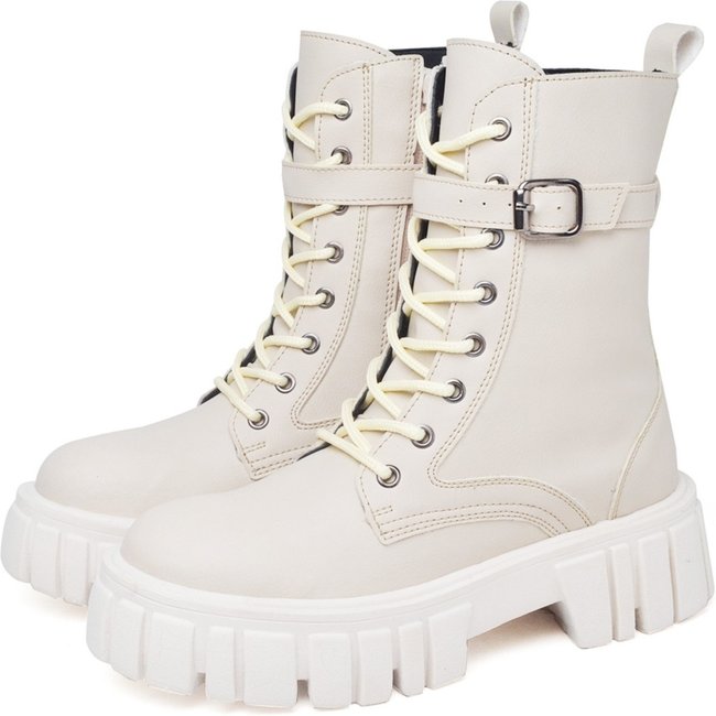 Bota Coturno Feminina Tratorada DUBUY 1201FG Areia