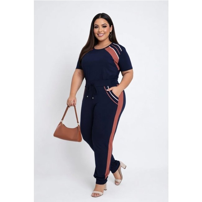 Conjunto Feminino D Bell Outlet Fashion Bela Terracota