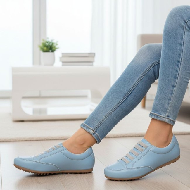 Tênis Feminino Azul Claro Elástico Romeu e Julieta Shoes