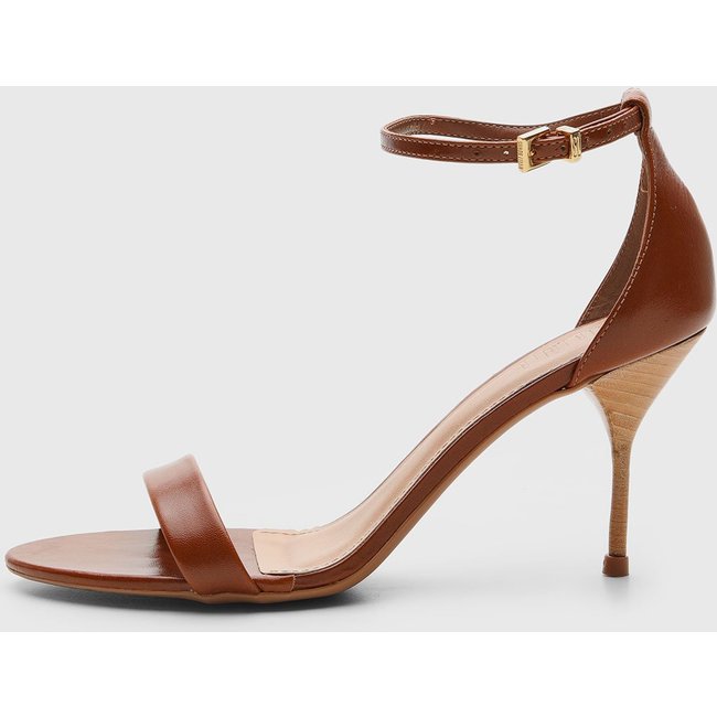 Sandália Feminina Santa Lolla Salto Fino Marrom