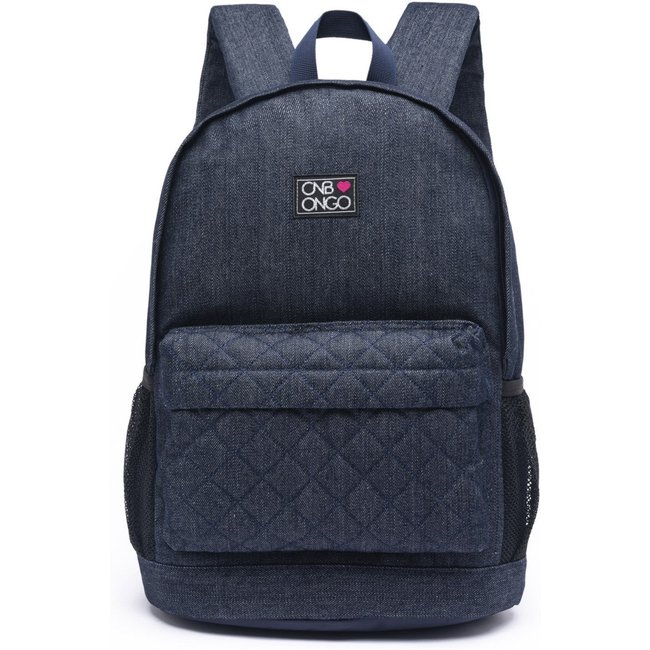 Mochila Feminina Onbongo Grande Bolsa Escolar Faculdade Trabalho AZUL