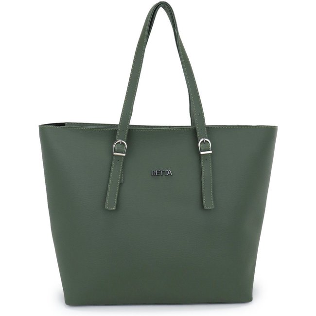 Bolsa Feminina Grande de Ombro Alça Regulável e Nécessaire Retta Verde