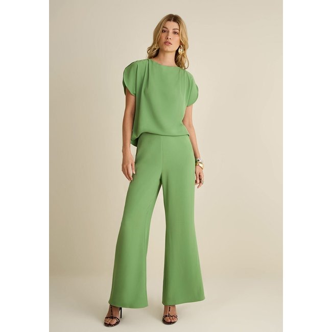 Calça Morena Rosa Flare Alta Verde