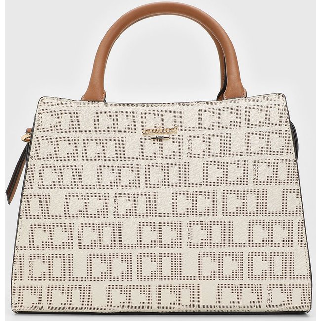 Bolsa Tiracolo Colcci Monograma Off-White