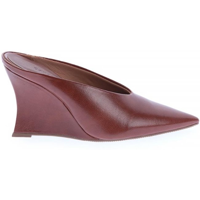 Olivia - Mule Anabela Bico Fino Caramelo Caramelo