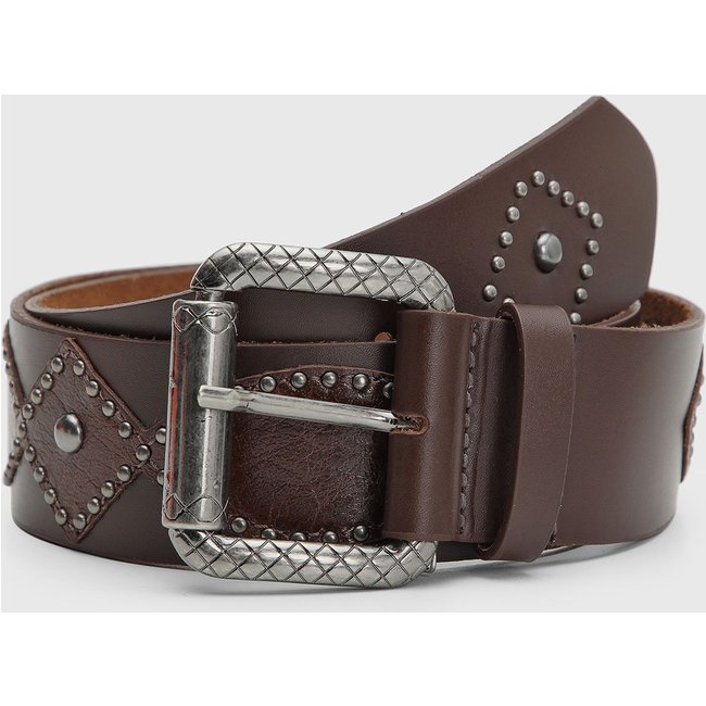 Cinto Feminino Luiza Barcelos Tachas Marrom
