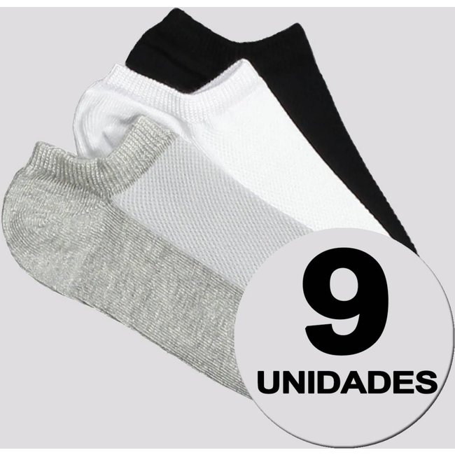 Kit Meia Selene 9 Pares Sapatilha Feminino