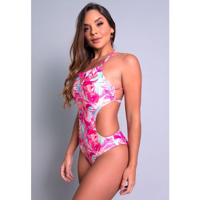 Maiô MVB Modas Engana Mamãe Moda Praia Poliamida Estampado Liberty