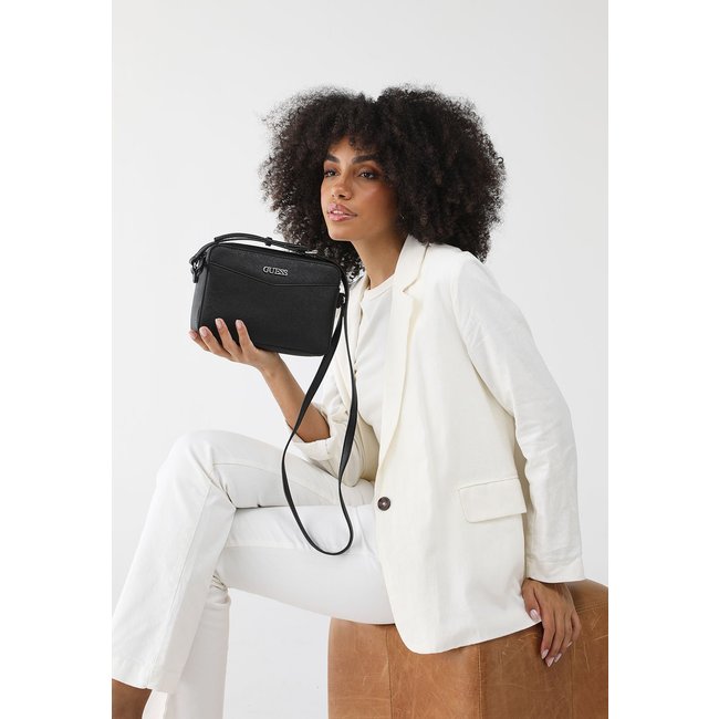 Bolsa Transversal Guess Alça Ajustável Preta