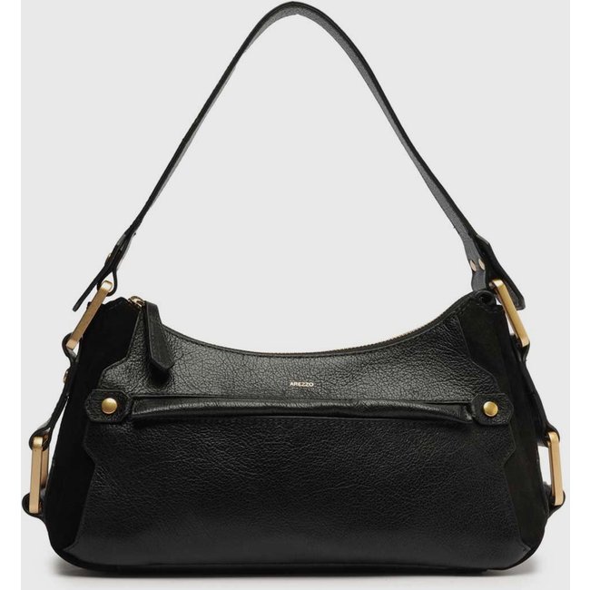 Bolsa Tiracolo Feminina Arezzo Aged Leather Preta