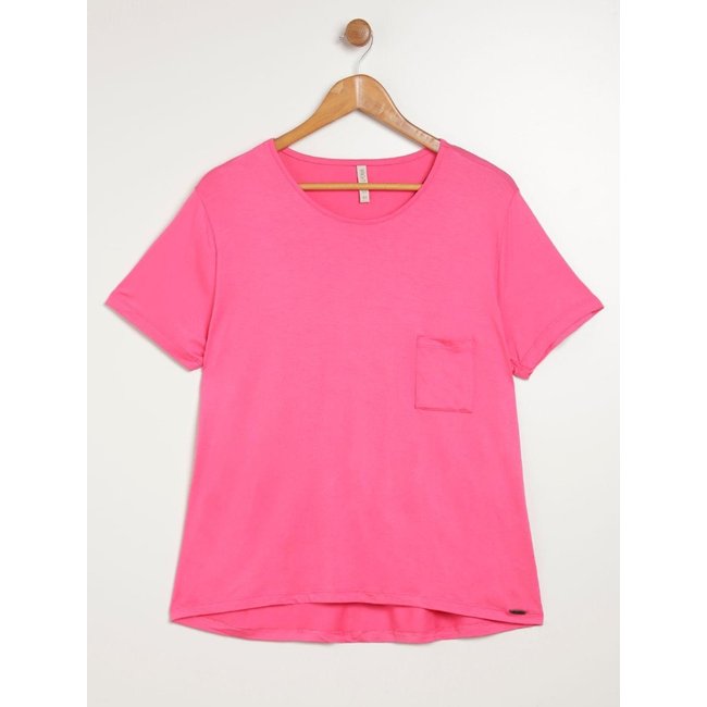 Blusa Manga Curta Plus Size Feminina PINK