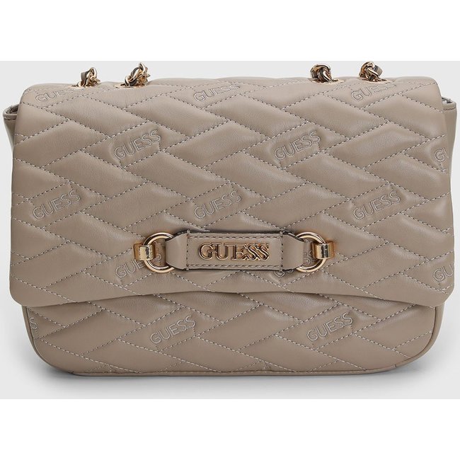 Bolsa Feminina Guess Média Matelassada Taupe
