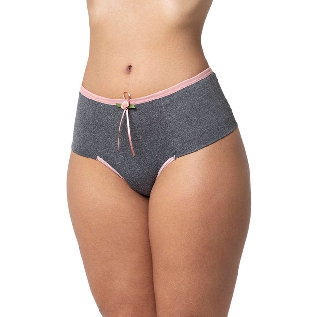Calcinha Gabi Lingerie de Algodão Mescla Calça Modelagem Cintura Alta perfeita para o seu corpo Rose