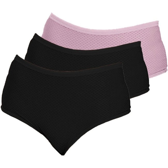Kit com 3 Calcinhas Alta Dilady 203201 Rosa