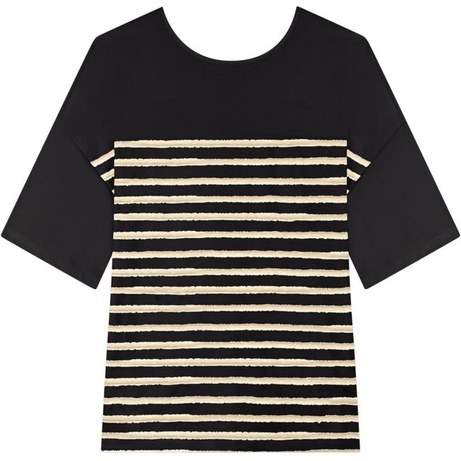 Blusa Alongada De Mangas 3/4 Com Estampa