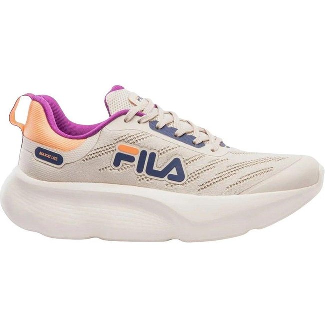 Tenis Fila Maxxi Lite Feminino Bege/Laranja Bege