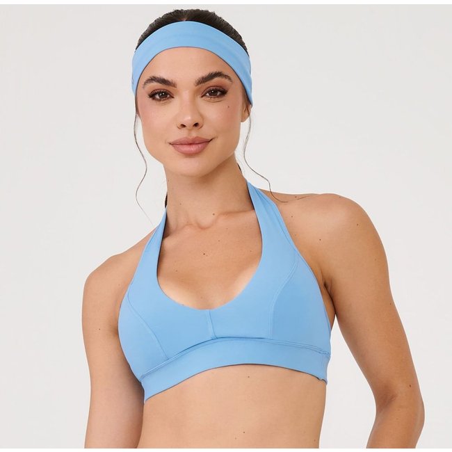 Top Frente Única Azul Poliamida Soft Donna Carioca