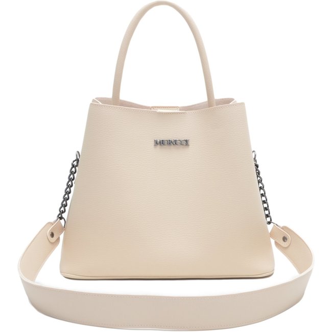 Bolsa Feminina Moncci Saco Tiracolo Madri Marfim