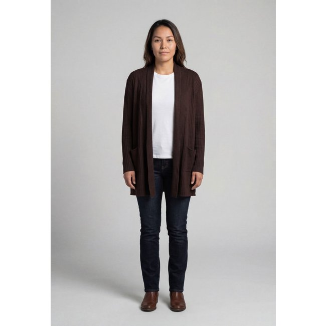 Tricot Alongado Feminino Facinelli Marrom