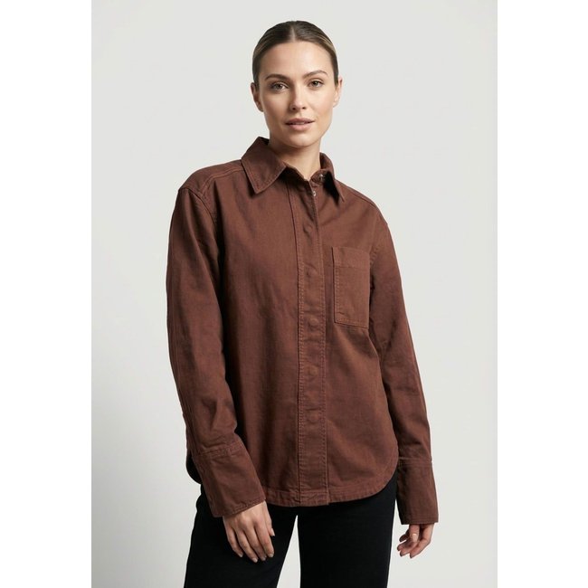 Camisa Feminina Lez a Lez Sarja Marrom