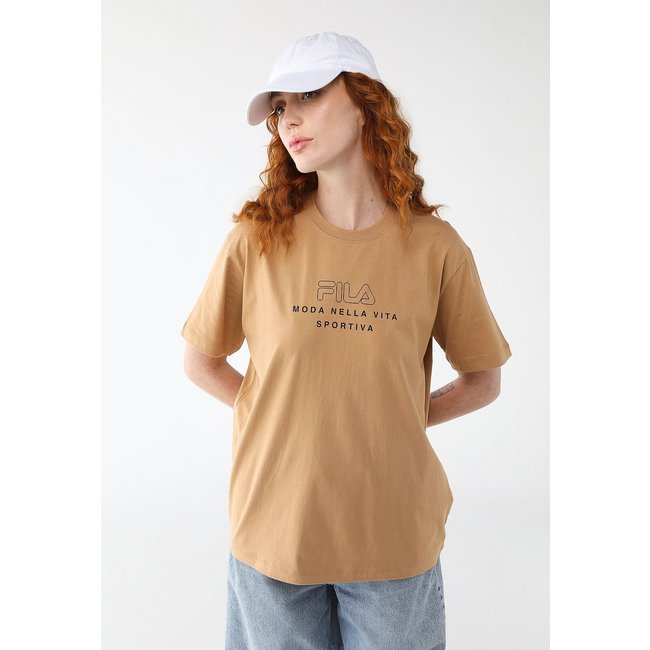 Camiseta Fila Over Vita Outline Caramelo
