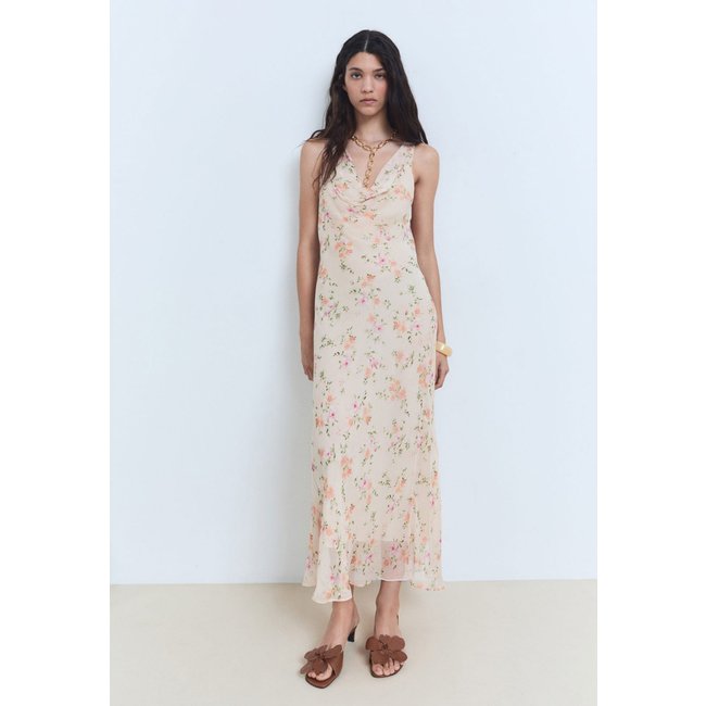 Vestido Mango Midi Betty Off-White