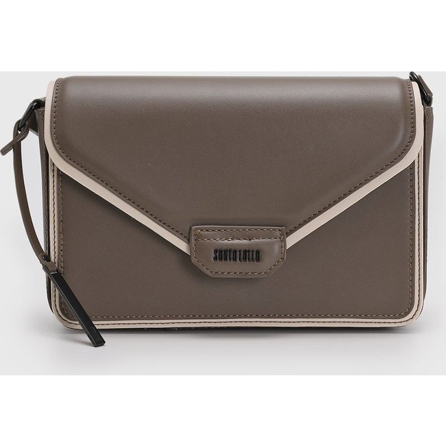 Bolsa Feminina Santa Lolla Detalhe Viés Marrom