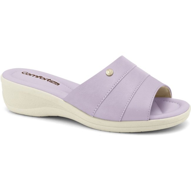 Tamanco Feminino Anabela Lilás Comfortflex 2488421-4
