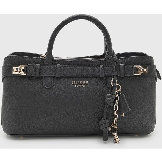 Bolsa Feminina Guess Grande Detalhe Metálico Preta