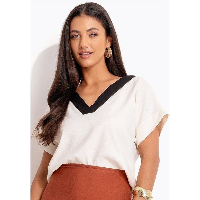 Blusa Em Linho Quintess Natural