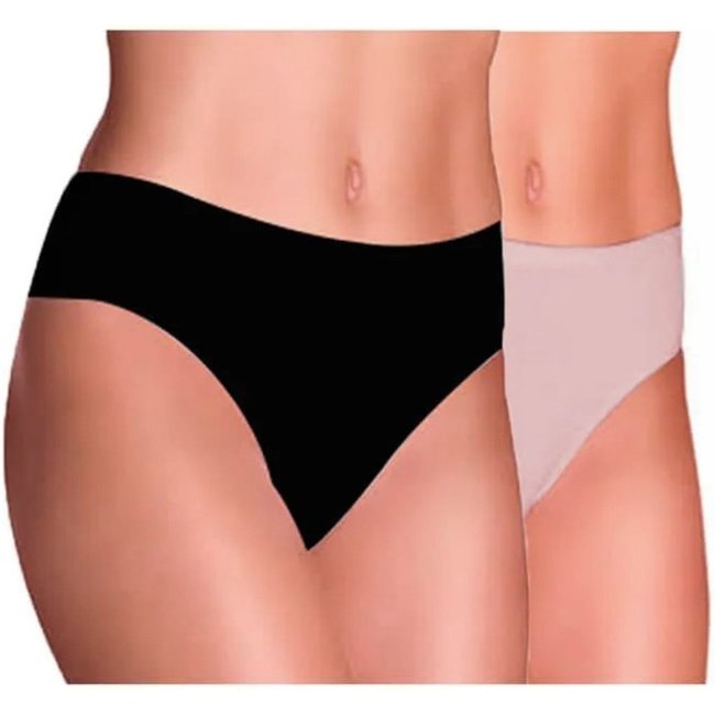 Kit de 2 Calcinhas Love Secret 81500 Básica em Modal - Preto/Chocolate