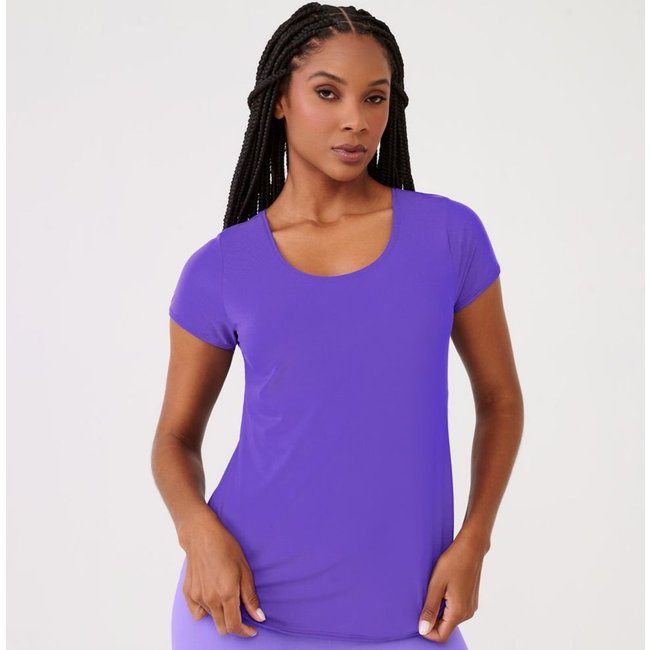 Camiseta Básica Roxa Purple Microfibra Donna Carioca
